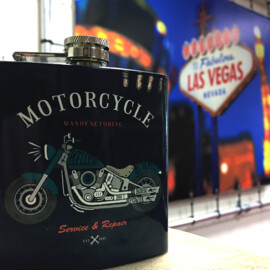 Bad Boy Motorcycle Flask, roestvrij staal, circa 177ml